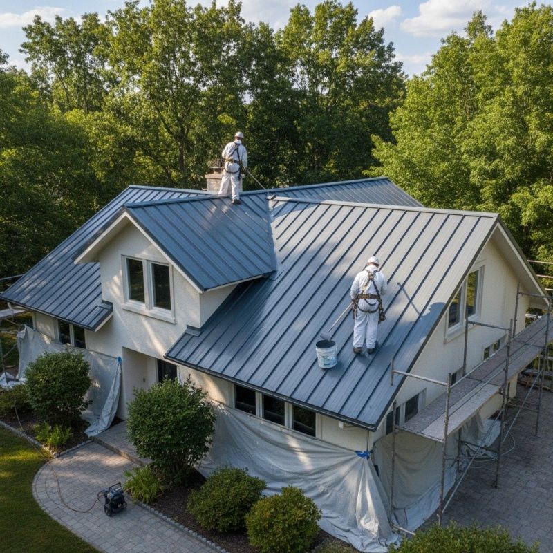 Local Metal Roof Painting pros at work